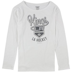 Reebok Womens Kings LA Hockey Graphic T-Shirt, White, Medium - 1 of 2