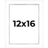 PosterPalooza | Modern Shadow Box 1" Depth White Picture Frame - UV Acrylic, Backing, Hanging Hardware - 2 of 4