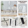 TopComfy Dining Chairs Set Of 4 Pieces Transparent Dining Chair Plastic Chair Armless Crystal Chair Makeup Stool For Kitchen, Black, 18"*17.3"*32.6" - 4 of 4