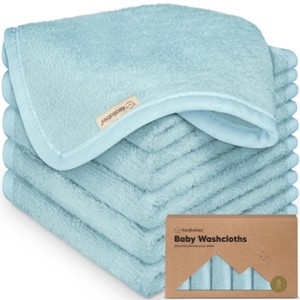 6pk Deluxe Baby Washcloths, Organic and Soft Baby Wash Cloth, Baby Bath Towel, Face Cloths - 1 of 4