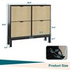 Shoe Cabinet with 3 Flip Doors & 1 Drawer, Modern Fluted Shoe Organizer for Entryway,Hallway(Black+Grey) - 2 of 4