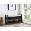 Airsurfer Storage Shoe Bench with Hidden Compartment and Cushioned Seat for Entryway and Living Room - 4 of 4