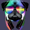 Women's Design By Humans Rainbow Disco Pug By clingcling Racerback Tank Top - 2 of 3