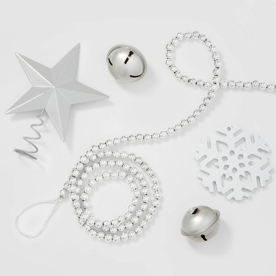 10ct Christmas Tree Ornament Set Silver - Wondershop™