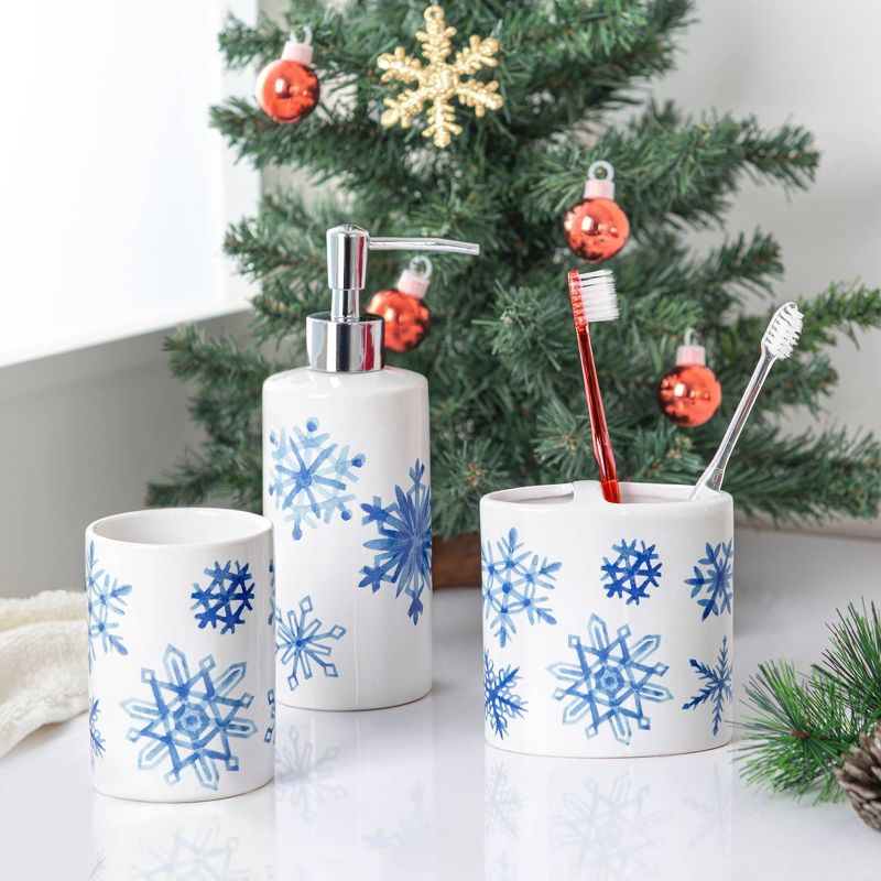 3pc Snowflakes Bathroom Accessories Set - Allure Home Creations, 2 of 12