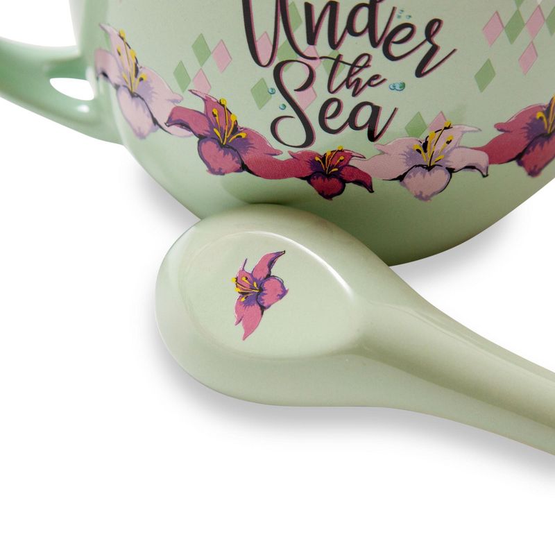 Silver Buffalo Disney The Little Mermaid Ariel Ceramic Soup Mug With Spoon | Holds 24 Ounces, 3 of 7