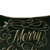 C&F Home 16" x 16" Merry Christmas Swirl Embroidered Accent Throw Pillow - 2 of 3
