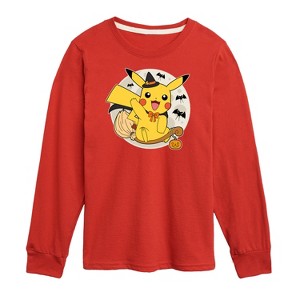 Boys' - Pokémon - Pikachu Moon Witch Long Sleeve Graphic T-Shirt - 1 of 4
