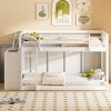 Grungis Full over Full Loft Bed with 4 Drawers and 3 Shelves,Modern Bunk Bed with Ladder and Guardrails,Loft and Bunk Bed for Bedroom - 2 of 4