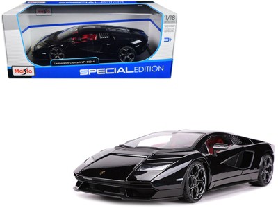 Lamborghini Countach LPI 800-4 White with Black Accents and Red Interior  Special Edition 1/18 Diecast Model Car by Maisto