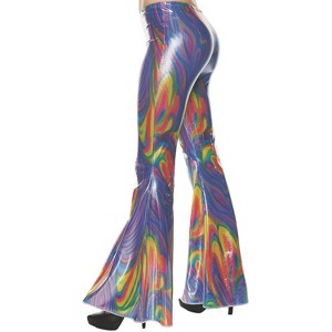 Underwraps Womens 70s Swirl Bell Bottom Pants - 1 of 2