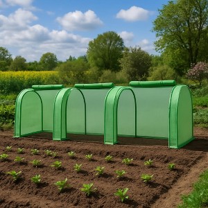 Mini Greenhouse, PE Cover with Roll-up Zipper Door, for Indoor Outdoor or Garden Plant Growing - 1 of 4