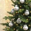 Shatterproof Christmas Ball Ornaments 30-Pack, Plastic Hanging Baubles with Stuffed Decorations for Holiday Tree - 4 of 4