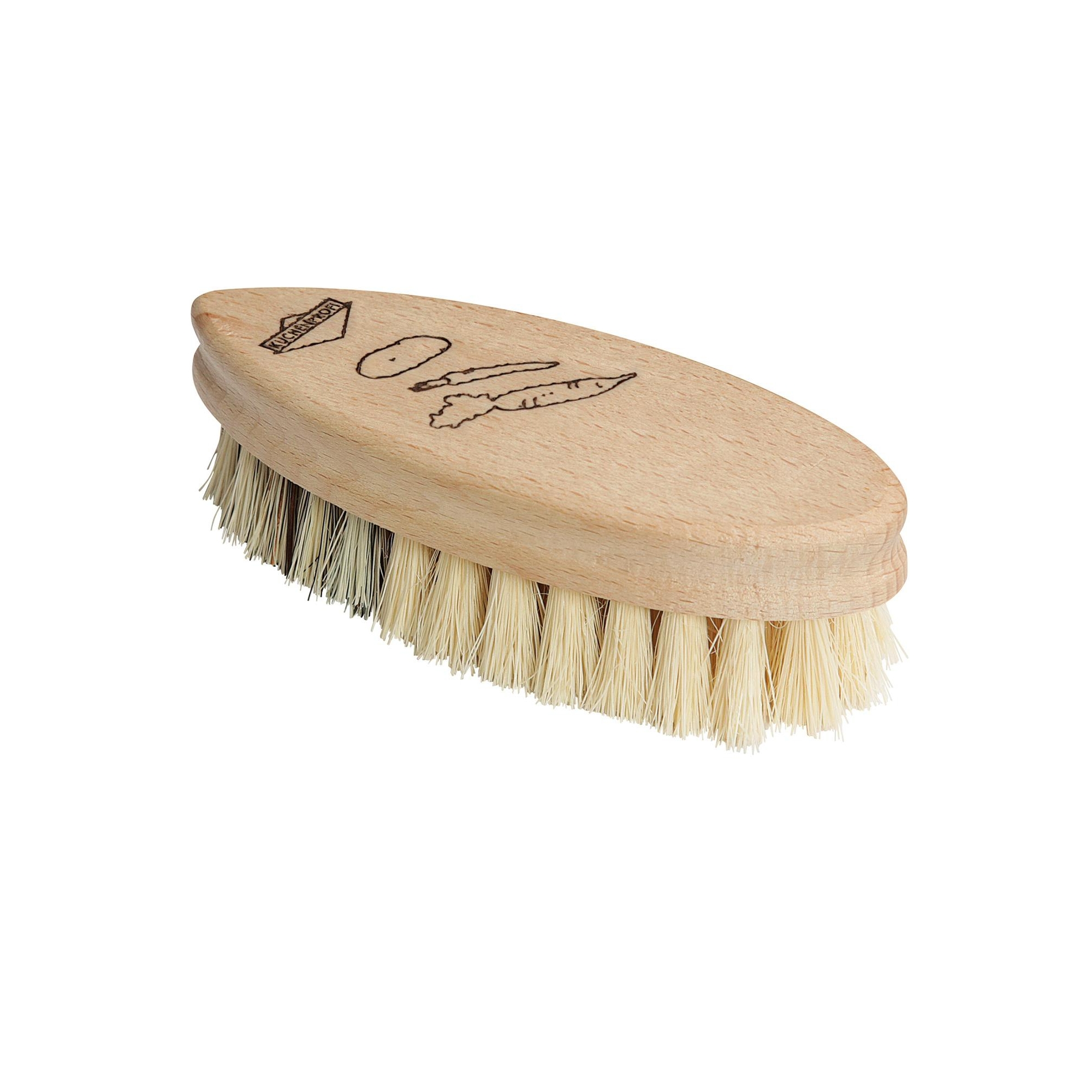 Kuchenprofi Natural Bristle Vegetable Brush, Wood Handle, 5.5-Inch x 2.5-Inch