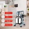 Commercial Food Mixer 3 Speeds Adjustable, Stainless Steel Bowl Stand Mixer ,Premium for Schools Bakeries Restaurants Pizzerias - 4 of 4