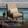 Honeycomb Outdoor Highback Dining Chair Cushion - 2 of 4