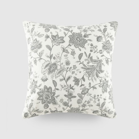 2-pack Cotton Slub Navy Distressed Floral Throw Pillows And Pillow Inserts  Set - Becky Cameron, Distressed Floral Navy : Target