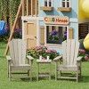 WestinTrends Malibu Kids 3-Piece Outdoor HDPE Adirondack Chairs With Square Side Table Set - 2 of 4