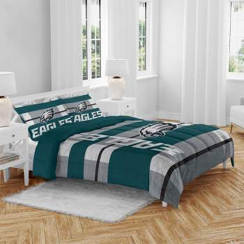 NFL Philadelphia Eagles Heathered Stripe Queen Bed in a Bag - 3pc