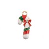 John Bead 8pcs Sweet & Petite 22x11mm Candy Cane Small Christmas Holiday Charms - 2 of 4