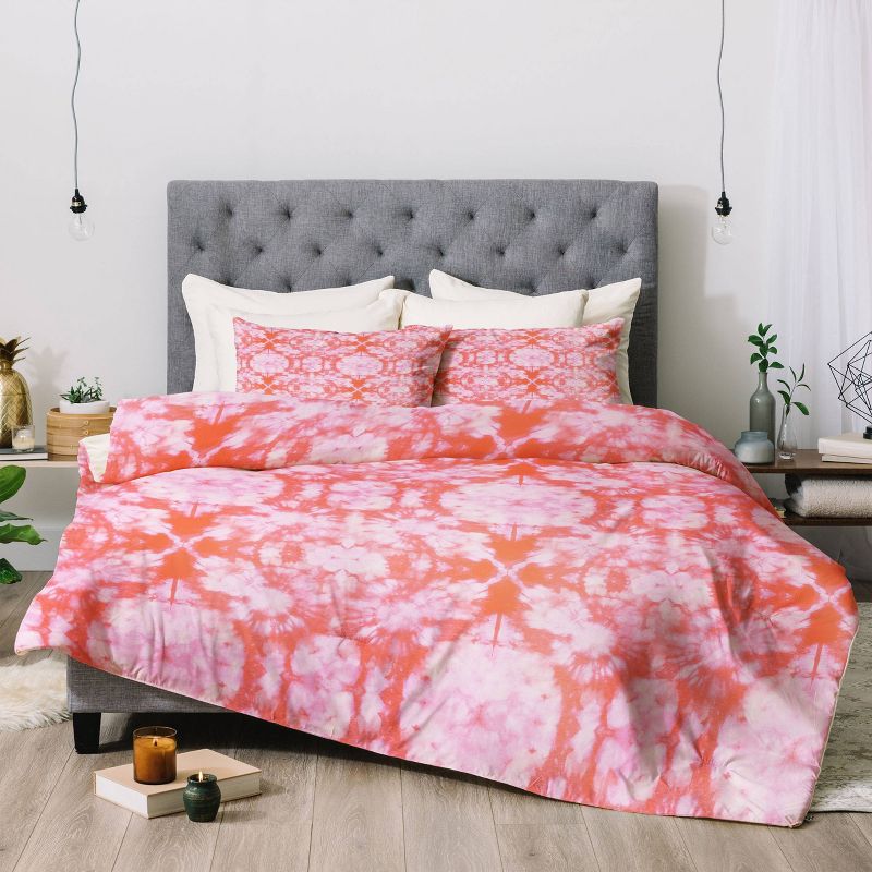 Schatzi Brown Bexeley Tie Dye Pink Comforter Set - Deny Designs, 3 of 8