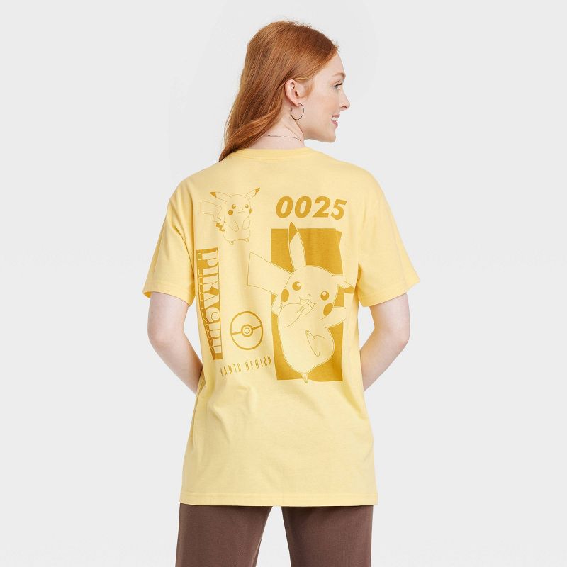 Women's Pokemon Pikachu Oversized Short Sleeve Graphic T-Shirt - Yellow, 2 of 4