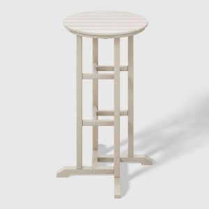 WestinTrends Malibu 42" All Weather HDPE Outdoor Patio Bar Height Bistro Table - Round - 1 of 4