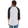 Shaka Wear Men's Classic 3/4 Sleeve Cotton Baseball Raglan T-Shirt - 2 of 3