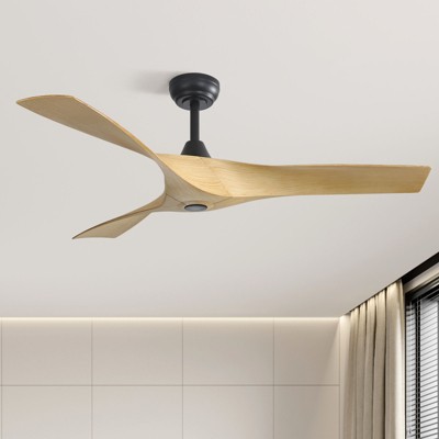 Sofucor 52" ABS Ceiling Fan Adjustable Height 6-Speeds Remote Control Without Light for Indoor and Outdoor
