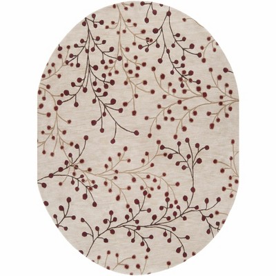 Hauteloom Elsu Beige&Burgandy Wool Rug