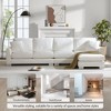 Okak Luxury 119" L-Shaped Oversized Sectional Sofa 5 Seat with Chaise&2 Pillows,Cloud Chenille Couch for Living Room,Apartment,Office, White - 3 of 4