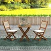 Resenkos 3 Piecess Wicker Patio Furniture Set, Porch, Backyard, Garden, 
Wood Frame And PE Rattan,Brown - 3 of 4