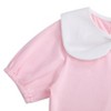 Girls Puff Short Sleeve Summer Top Kids Fashion Shirts Blouse Doll Collar with Cute Bow - 4 of 4
