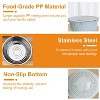 NewHome"Multifunctional Stainless Steel Mixing Bowl Set with Lid, Graters, Food Strainer & Colander"Beige Blue - 4 of 4