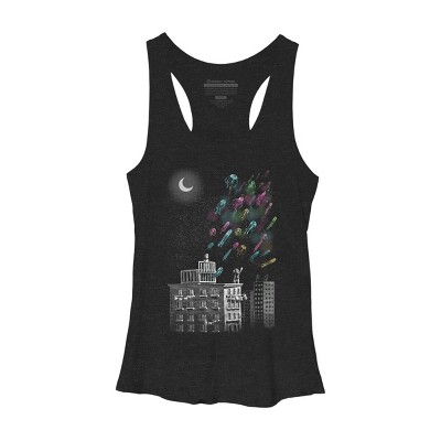 Women's Design By Humans Your Free Jelly Fish Return To Space By moisescudero Racerback Tank Top