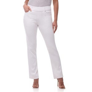 Rekucci Women's Secret Figure Pull-On Straight Leg Jeans – Mid-Rise, Stretch Denim, Slimming Fit, Sculpting & Comfortable Everyday Style - 1 of 4