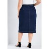 Avenue Women's Plus Size Billy Denim Skirt - 14, Dark Wash - image 3 of 4