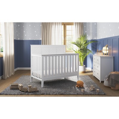 Child Craft Atwood Crib and Dresser Nursery Set, 2-Piece, Includes 4-in-1 Convertible Crib and 3-Drawer Dresser