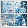 9 Sheets Christmas Window Clings, Blue Themed Double-Sided Static Stickers with Santa Reindeer Snowman Snowflake for Holiday Home Party Decor - 4 of 4