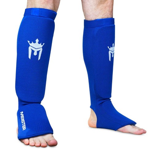 Meister Elastic Cloth Shin And Instep Guard Blue L Xl Target