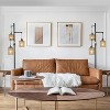 KTMBDW Dimmable Floor Lamp, Farmhouse Industrial Floor Lamp with Elegant Cylindrical Cage Tall Lamps for Living Room Bedroom-Black - 3 of 4