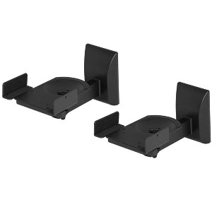 Monoprice Universal Bookshelf Speaker Wall Mount Brackets, Swivel, Tilt, Dual Side Clamping, Large Bookshelf/Surround Sound Speakers up to 55 LBS Pair - 1 of 4