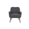 Upholstered Accent Chair With Armchair Ergonomic Incline Backrest Easy Assembly Modern Chair For Living Room - 4 of 4