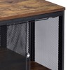 41.5" Antique Coffee Table with 4 Sliding Mesh Doors ¨C Stylish Storage Solution for Living Room - 3 of 4