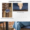 Resenkos Outdoor Dining Room Chairs, Patio Kitchen Chairs,4 PE Rattan Outdoor Dining Chairs with Cushions, Blue Blue, 22" x 23.5" x 37.5" - 2 of 4