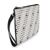 Women's Wallet Single Pocket Wristlet - Minnie Mouse Head Icon and Dot Striping White Black Red - 2 of 4