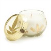 Frosted Juniper Scented Soy Candle with Pressed Leaf Lid (Set of 3) - 3 of 4