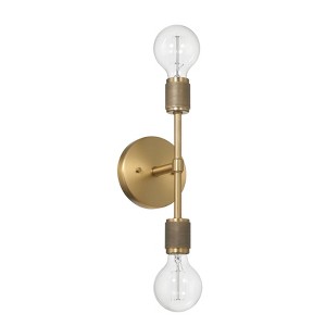 Robert Stevenson Lighting Maxim Modern Minimalist Metal Exposed 2-Light Wall Sconce - 1 of 4