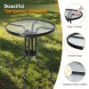 VINGLI Outdoor Bistro Table, 24" Patio Table Steel Frame Tempered Glass Top, Dining Tables for Balcony Garden Poolside - 4 of 4