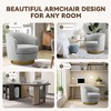 Likepay Velvet Swivel Accent Chair Barrel Chair, 360° Swivel Chair, Makeup Vanity Stool Modern Accent Chair for Living room Bedroom - 3 of 4